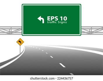 traffic signs vector on white background