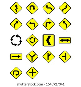Icono de Juego de vectores de señales de tráfico