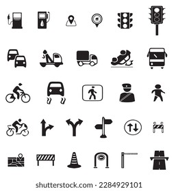 Traffic signs vector. Set of road sign. Traffic-Road Sign Collection.