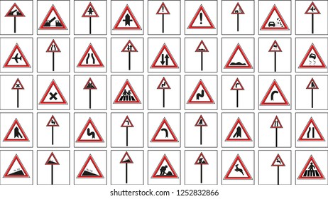 traffic signs vector,direction arrows

