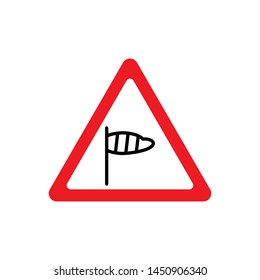 Traffic signs, wind. Vector icon