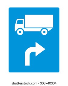 Traffic sign:Truck turn right.