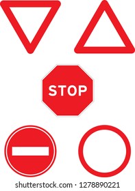 traffic sings vector illustration