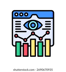 Traffic Source Icon Lineal Color Vector Illustration