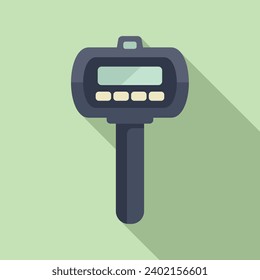 Traffic speed radar icon flat vector. Vehicle tool limit. Flash gun area