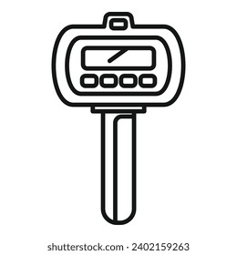 Traffic speed radar icon outline vector. Vehicle tool limit. Flash gun area