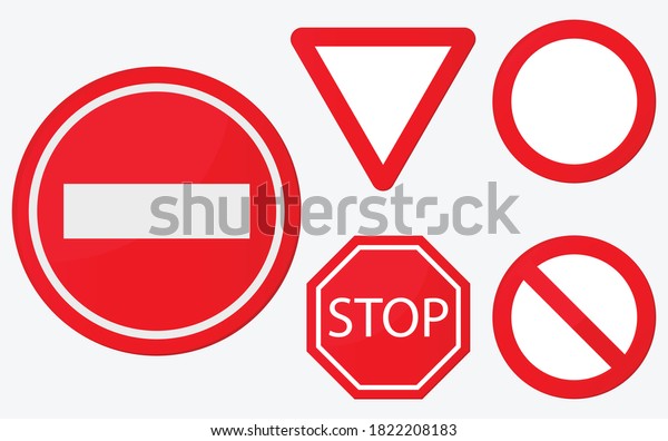 Стоковая векторная графика "Traffic Stop Icon Design Warning Road"...