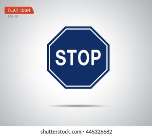 Traffic Stop Sign Icon, logo vector illustration