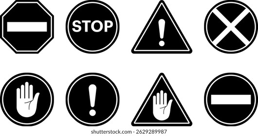 Traffic Stop Sign Icon – Road Safety and Alert Symbol
