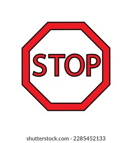 Traffic stop vector icon set. Stop illustration sign collection. warning symbol or logo.