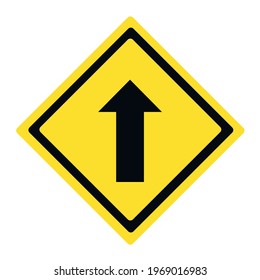 Traffic symbol indicating that the road continues ahead.
Vector design EPS 10.