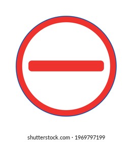 Traffic symbol indicating that it should not be entered. Vector design EPS 10