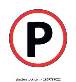 Traffic symbol indicating that there is a parking space. Vector design EPS 10