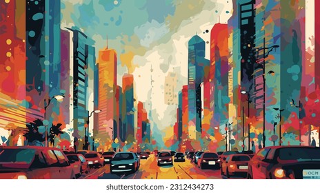 Traffic Symphony: An Abstract Impression of Urban Chaos