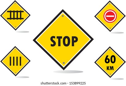Traffic total sign on white