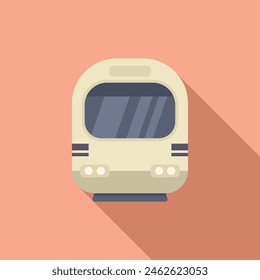 Traffic train icon flat vector. Electronic passage. Rail transport move