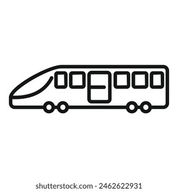Traffic train icon outline vector. New modern transport. High speed