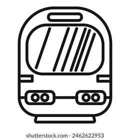 Traffic train icon outline vector. Electronic passage. Rail transport move