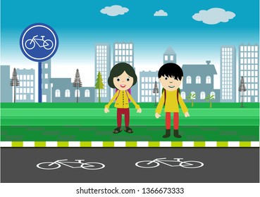 traffic training. traffic rules for children. Traffic signs. crosswalk, overpass. Children using pedestrian crossing. underpass