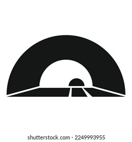 Traffic tunnel icon simple vector. Road entrance. Subway drive