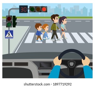 Traffic Vecter Figure Car Figure Traffic Stock Vector (Royalty Free ...