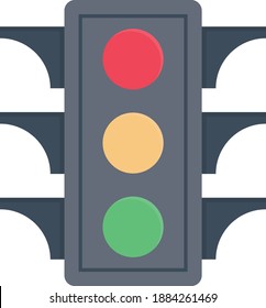 traffic vector colour flat icon