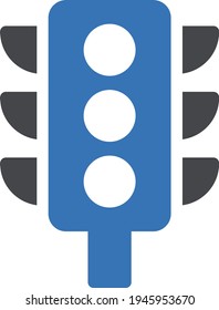 icono de color de glifo de vector de tráfico