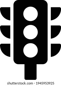 traffic vector glyph flat icon