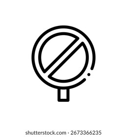 Icono del Vector del tráfico de ninguna señal del aparcamiento, perfecto para las reglas de la carretera, asuntos urbanos, y de la seguridad