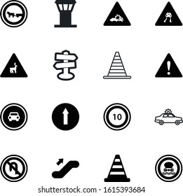 Traffic Vector Icon Set Such As: Water, Rear, Truck, Wild, Dangerous, Restriction, Patrol, Pictogram, Restricted, Goods, Error, Rule, Drive, U-turn, Weather, Wet, Sky, Winter, Obstacle, Around, Skid