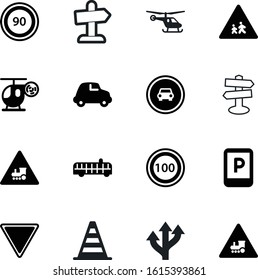 traffic vector icon set such as: yield, logistic, company, alert, children, gps, child, park, prohibited, turn, navigation, lot, give, fuel, web, toy, gray, little, siren, double, restriction, shape