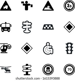 traffic vector icon set such as: airline, roadside, dangerous, disability, accessible, wheel, departure, drive, semaphore, farm, maximum, station, school, signals, occupation, bus, icons, outline