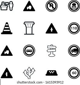 Traffic Vector Icon Set Such As: Police, Turning, Restriction, Dangerous, Art, Forbid, Marking, Taxi, Goods, Metal, Guidance, Crime, Barrier, Back, Air, Uturn, Empty, Text, Signage, Gps, Check