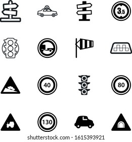 traffic vector icon set such as: tourism, button, no, vectors, prohibition, farm, frame, dangerous, driverless, weather, flying, start, map, service, steep, mini, taxi, concept, company, security