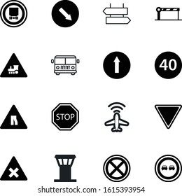 traffic vector icon set such as: tow, drive, school, terminal, navigation, narrows, building, jet, aviation, pointer, warn, truck, reflection, rear, law, industry, tourism, minimum, trip, aircraft
