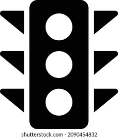 ilustración de vector de tráfico aislada en un fondo transparente. iconos vectoriales de glifo para el concepto o gráficos web.