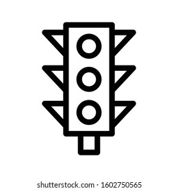 traffic vector thin line icon 