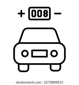 Traffic Volume icon line vector illustration