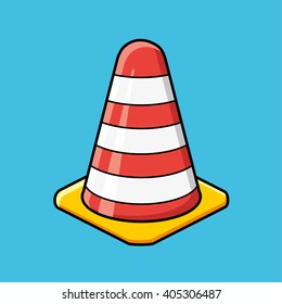 Traffic warning cone icon.