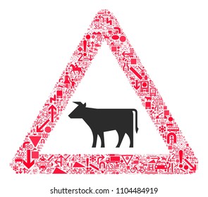Traffic warning sign 17. All traffic signs forming red triangle. traffic sign icons collage. traffic warning sign. Board warning sign
