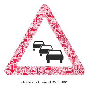 Traffic warning sign 19. All traffic signs forming red triangle. traffic sign icons collage. traffic warning sign. Board warning sign
