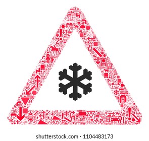 Traffic warning sign 41. All traffic signs forming red triangle. traffic sign icons collage. traffic warning sign. Board warning sign

