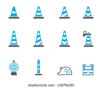 Traffic warning sign icon  series in duo tone