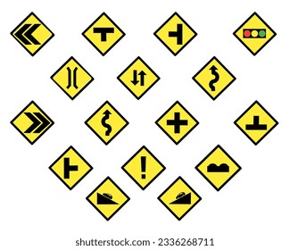 Verkehrswarnzeichen, Vektorgrafik