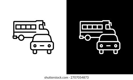Diseño de conjunto de iconos de tráfico blanco