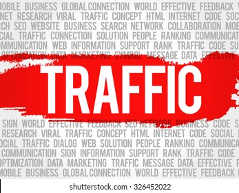 TRAFFIC word cloud, business concept