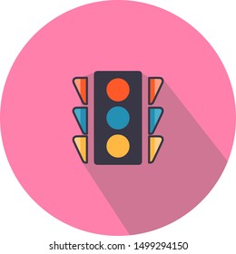 traffice light icon. vector graphics