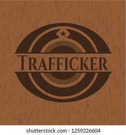Trafficker wood icon or emblem