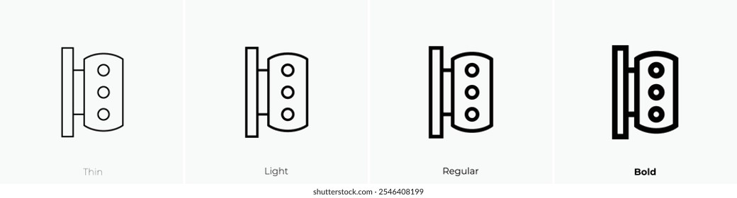 trafficlights icon. Thin, Light Regular And Bold style design isolated on white background