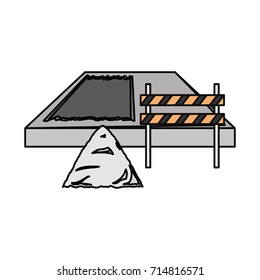 trafic  barrier  vector illustration